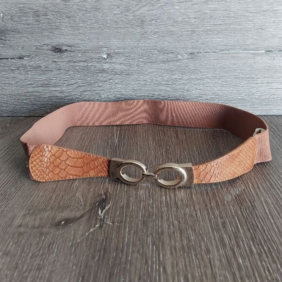 Kohls Brown Stretch Waist Belt M/L - Picture 1 of 6